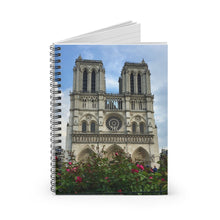 Load image into Gallery viewer, Notre Dame spiral notebook with ruled line paper
