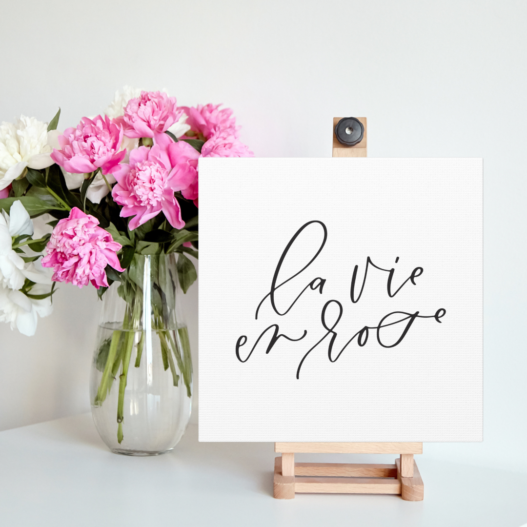 La Vie En Rose Canvas Print – Boutique L'Abeille Française