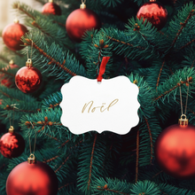 Load image into Gallery viewer,  &#39;Noél&#39; ornament on a Christmas tree.