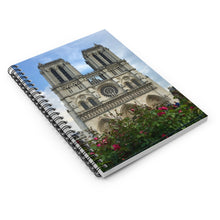 Load image into Gallery viewer, Notre Dame spiral notebook with ruled line paper