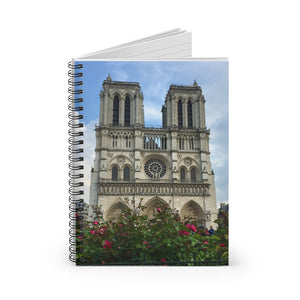 Notre Dame spiral notebook with ruled line paper