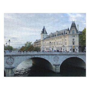14" × 11" 252 precise interlocking piece puzzle of the Pont au Change and Conciergerie in Paris: L'Abeille Française