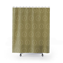 Load image into Gallery viewer, Eiffel Shower Curtain (Cream on Green)