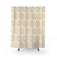 Load image into Gallery viewer, Eiffel Shower Curtain (Green on Cream)