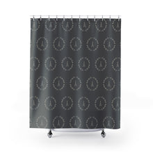 Load image into Gallery viewer, Eiffel Shower Curtain (Cream on Gray)