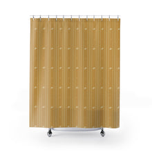 Load image into Gallery viewer, Petal Stripe Shower Curtain (Cream on Gold)