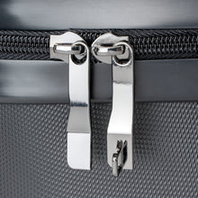 Load image into Gallery viewer, Interlocking zipper pulls of carry-on Take Me To Paris hard-shell suitcase: Boutique L&#39;Abeille Française