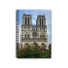 Load image into Gallery viewer, Notre Dame spiral notebook with ruled line paper